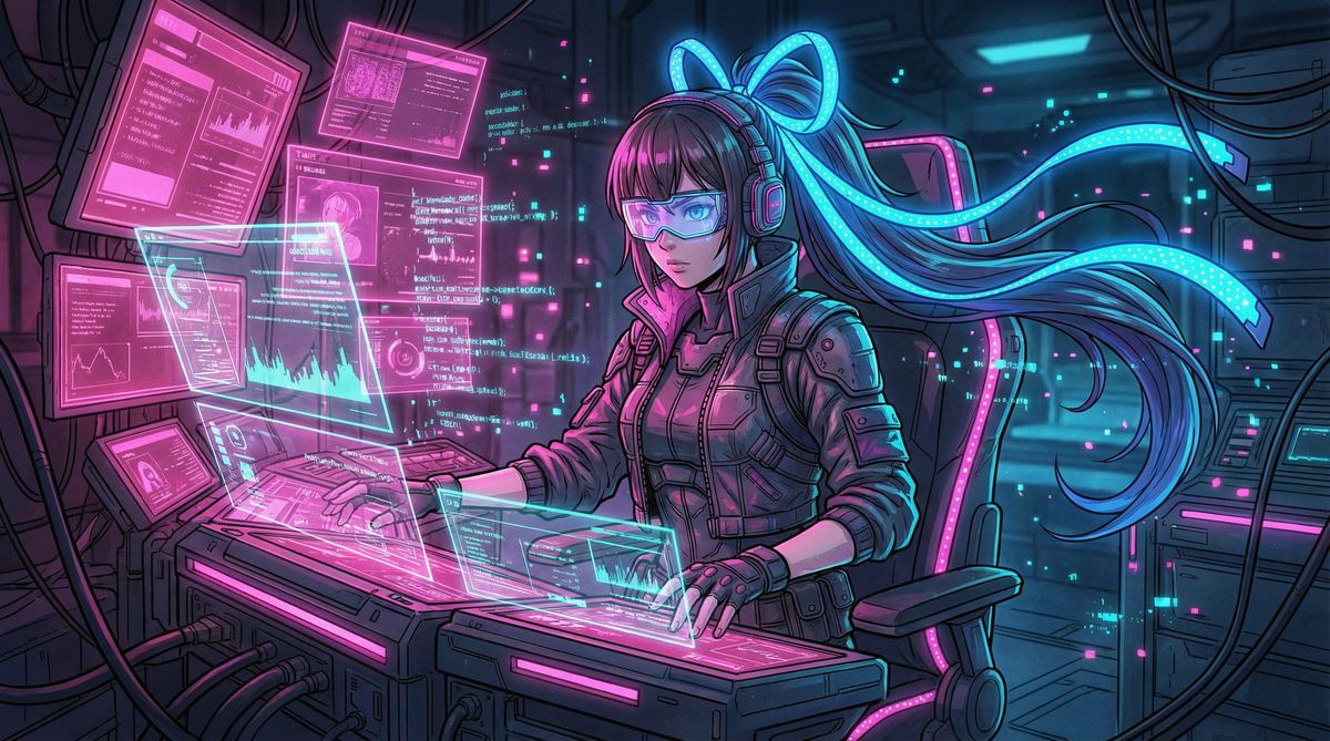 91动漫-赛博幻境霓虹少女